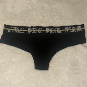 PINK Victoria's Secret Black Hipster Panties